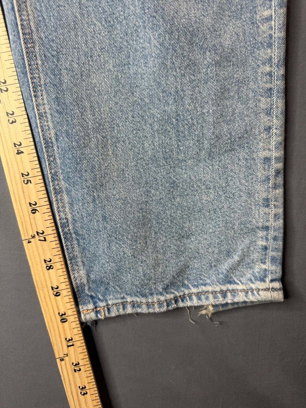 American Eagle Super High Rise Baggy Straight Denim distressed jeans Women’s 6 - Picture 7 of 8
